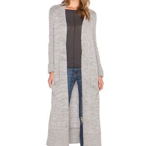 Free people long grey cardigan sweater